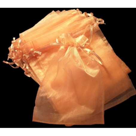 Borsa in organza arancione chiaro 15 x 20
