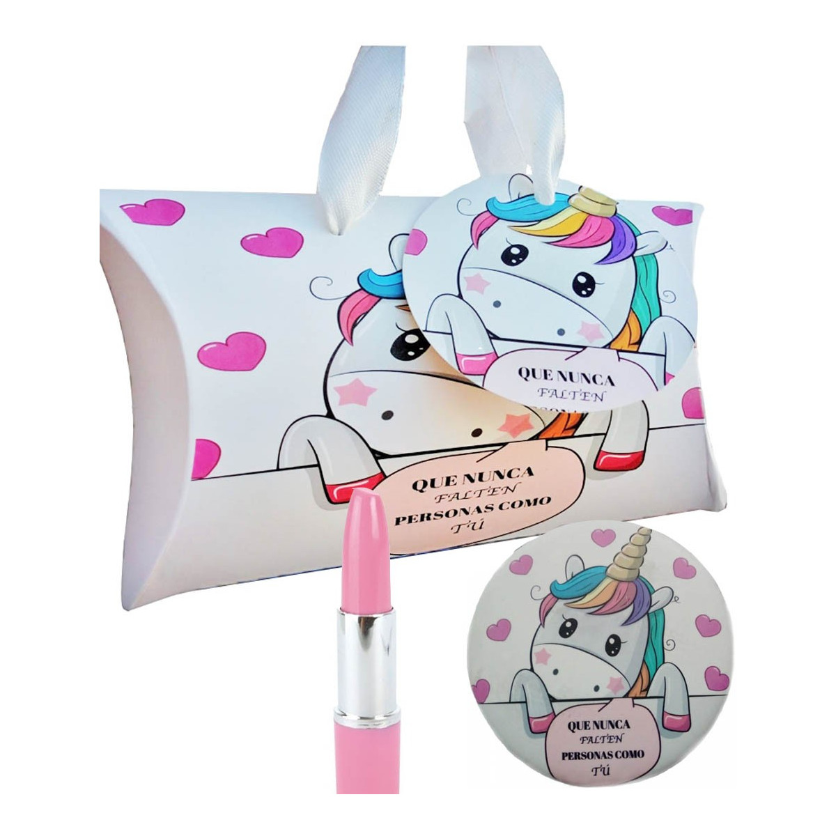 Specchio unicorno con penna e scatola