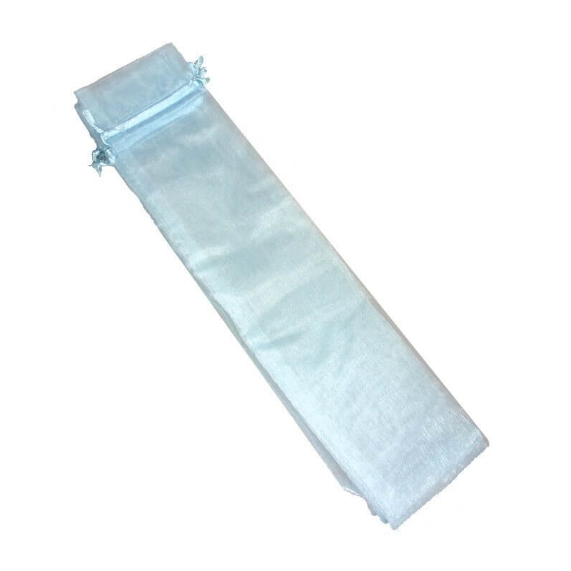 Borsa in organza 30x7 cm celeste