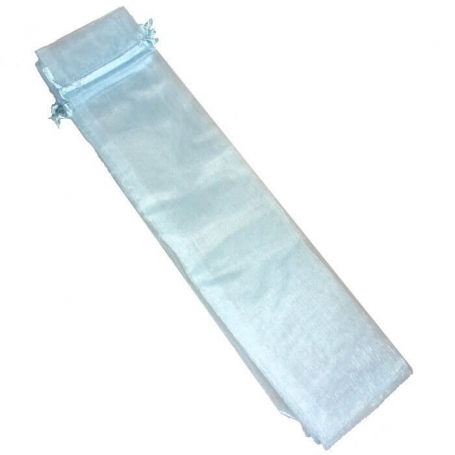 Borsa in organza 30x7 cm celeste
