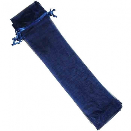 Borsa in organza 30x7 cm blu navy