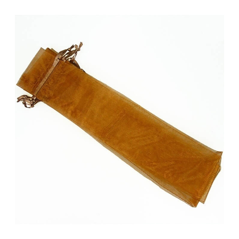 Borsa in organza 30x7 cm marrone