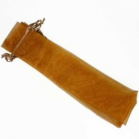 Borsa in organza 30x7 cm marrone