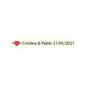 Ventaglio da matrimonio per invitate con adesivo personalizzato
