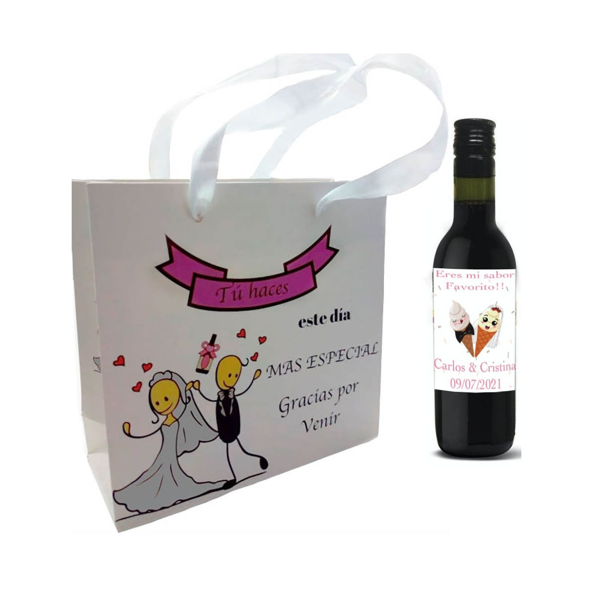 Vino rosso personalizzato per matrimoni