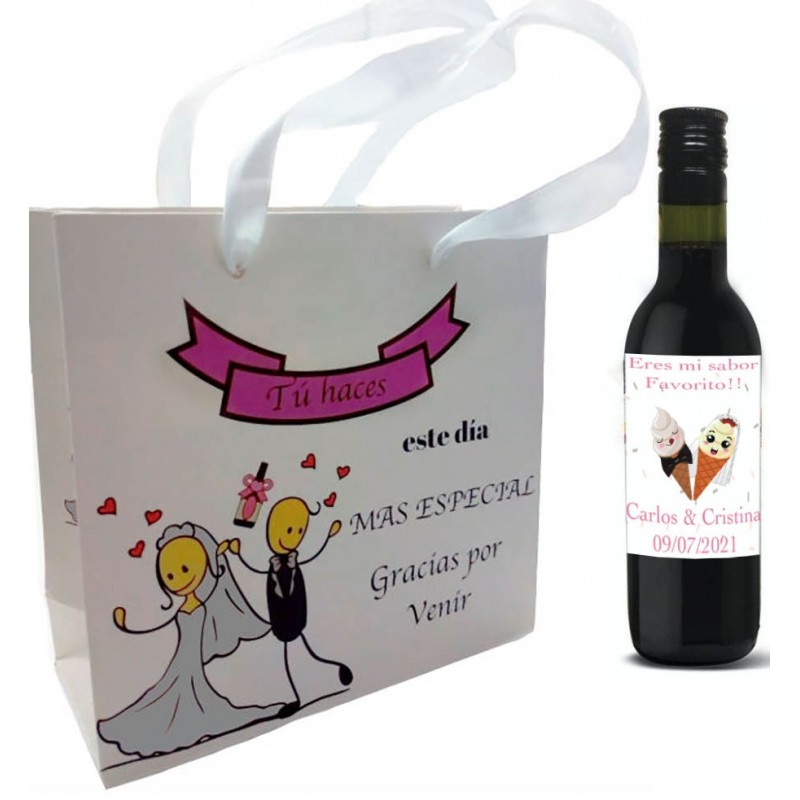Vino rosso personalizzato per matrimoni