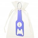 Portachiavi apribottiglie con borsa da matrimonio personalizzata e adesivo