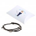 Bracciale con scatola e adesivo comunione