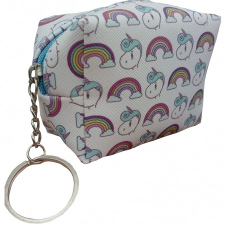 Custodia con stampa unicorno con penna specchio e borsa