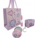 Set speciale per battesimo in borsa con penna borsa e specchio