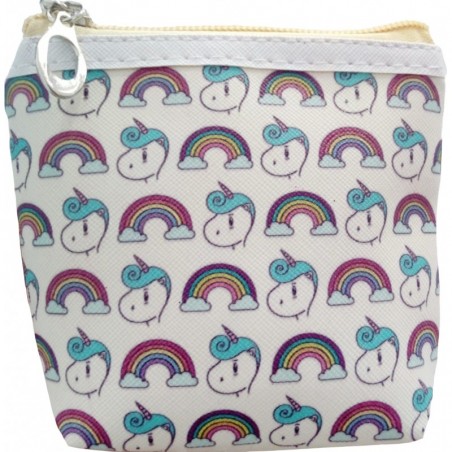Set regalo in borsa stampata unicorno con penna specchio e portamonete