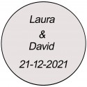 Specchio con frase personalizzata in scatola per matrimonio