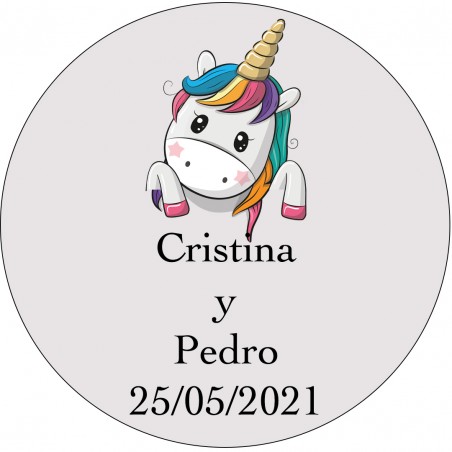 Adesivo Cuori Unicorno, Matrimoni Personalizzati...