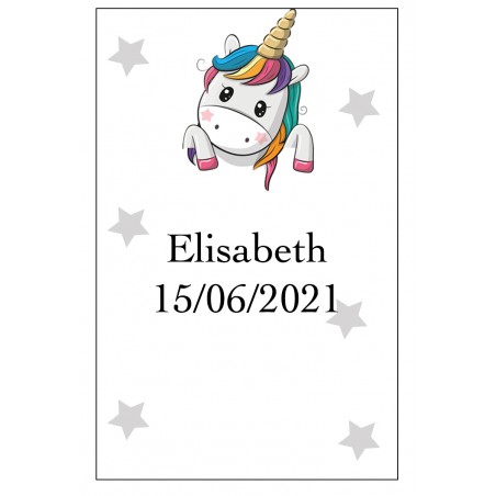 Adesivo Cuori Unicorno, Grande Personalizzato Con Nome E...