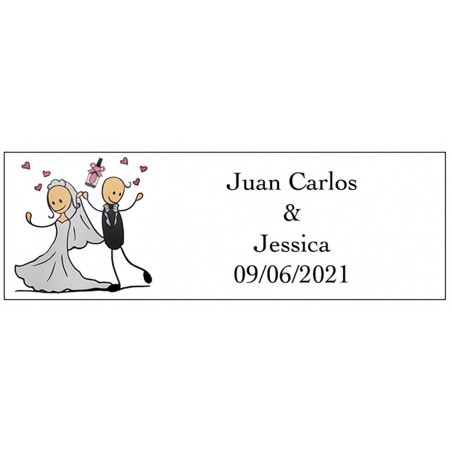 Adesivo tu fai questo giorno rettangolare personalizzato matrimonio