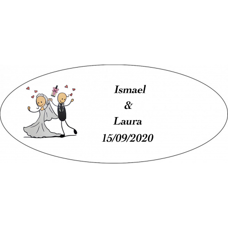 Adesivo Che Fai Oggi, Matrimoni Personalizzati Ovali