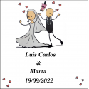 Adesivo personalizzato per il giorno del matrimonio