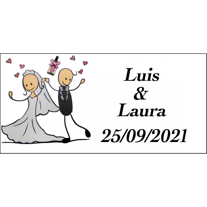 Adesivo personalizzato per matrimonio che realizzi in questo giorno