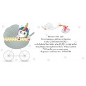 Inviti di battesimo unicorno personalizzati
