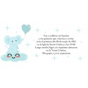 Inviti di battesimo elefante blu personalizzati