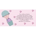 Inviti di battesimo elefante rosa personalizzati