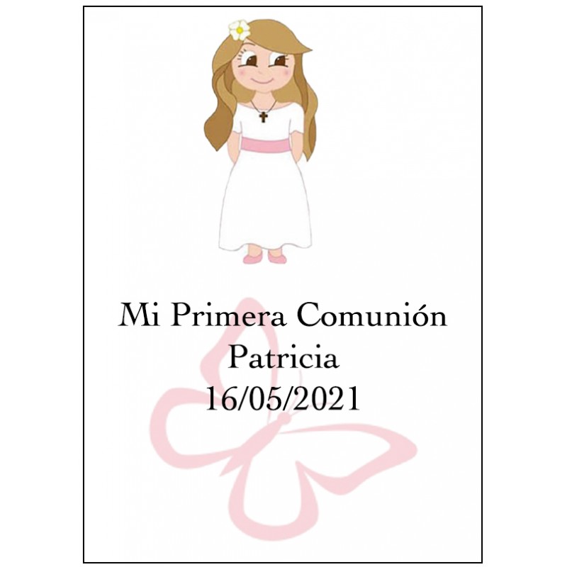 Adesivo grande personalizzato per bambina comunione Adesivo grande personalizzato per bambina comunione