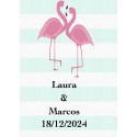 Grande adesivo fenicottero personalizzato per matrimoni