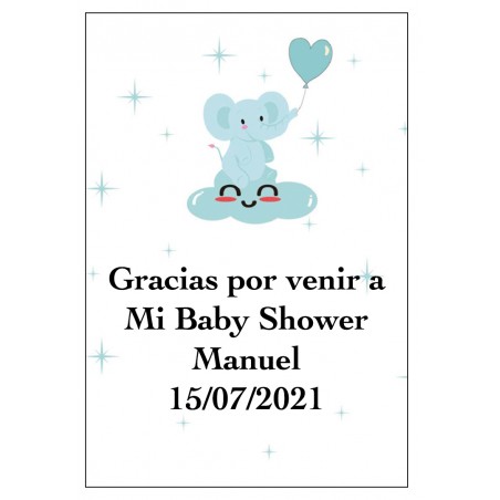 Adesivi Personalizzati Con Nome E Design Elefante Blu