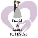 Adesivo personalizzato quadrato per matrimonio all-adventure