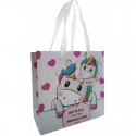 Borsa portachiavi borsa unicorno con penna e adesivo personalizzato