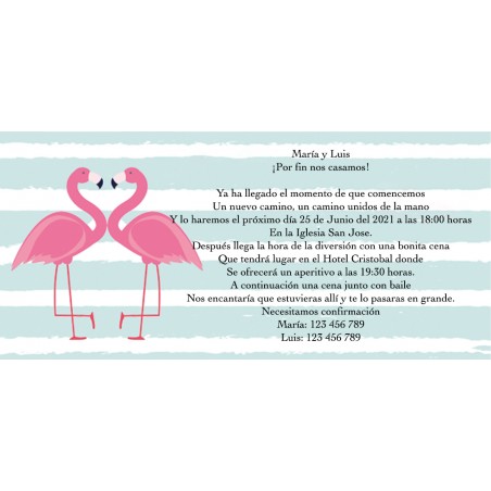 Invito al flamenco personalizzato per matrimoni