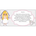 Invito comunione bambina personalizzato