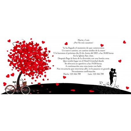 Inviti di matrimonio personalizzati albero della vita