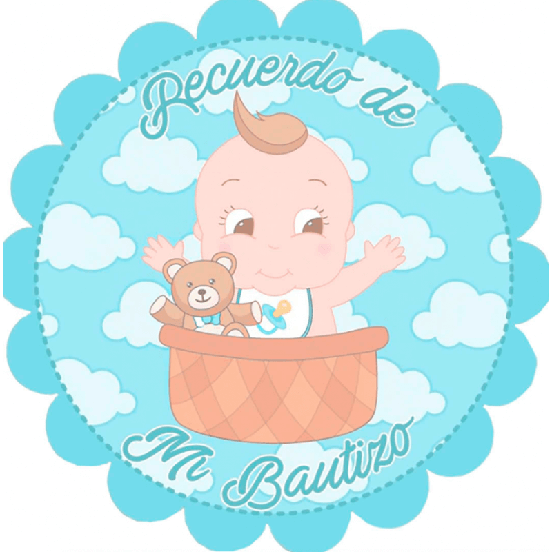 Adesivo battesimo bambino
