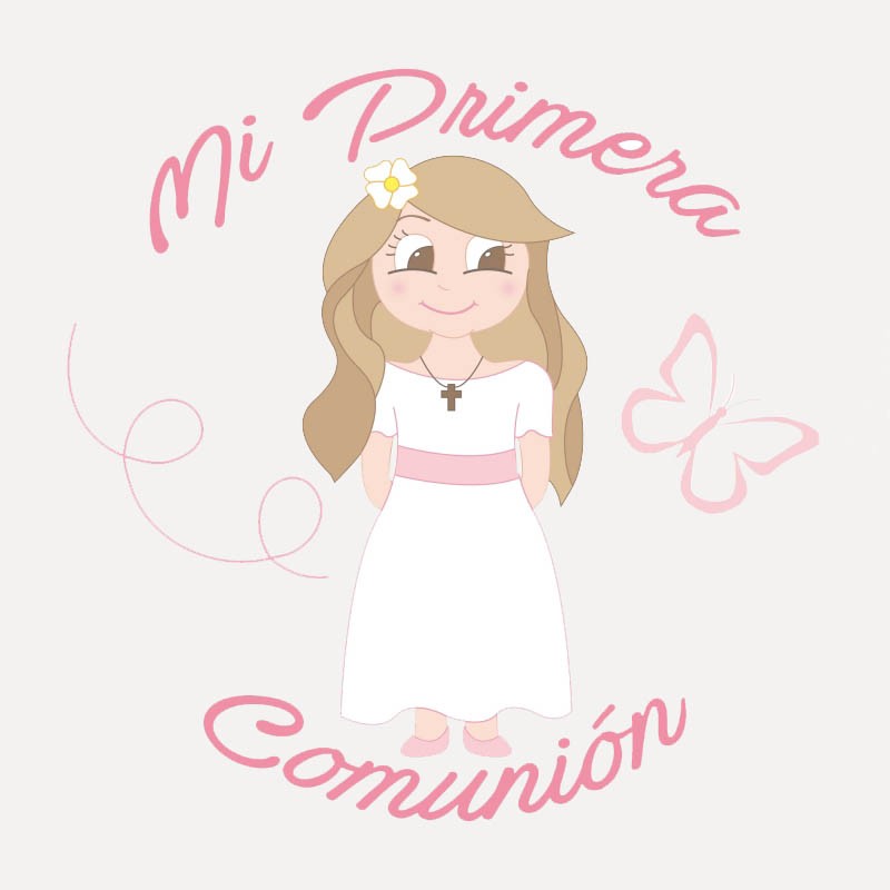 Adesivo bambina comunione