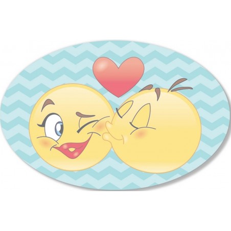 Adesivo emoticono coppia