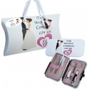 Set di manicure per matrimonio personalizzato con scatola e frase