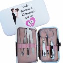 Set di manicure per matrimonio personalizzato con scatola e frase