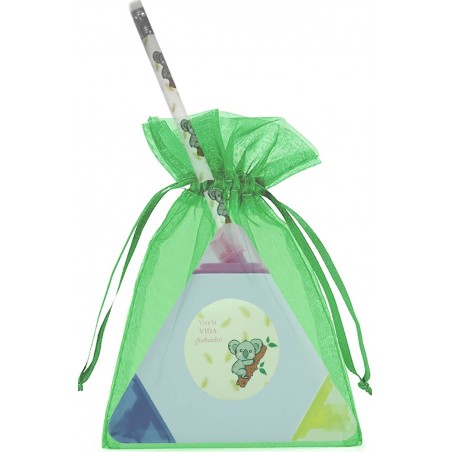 Marcatori colori koala con matita e sacchetto di organza