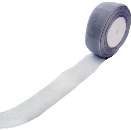 Cinta organza color argento