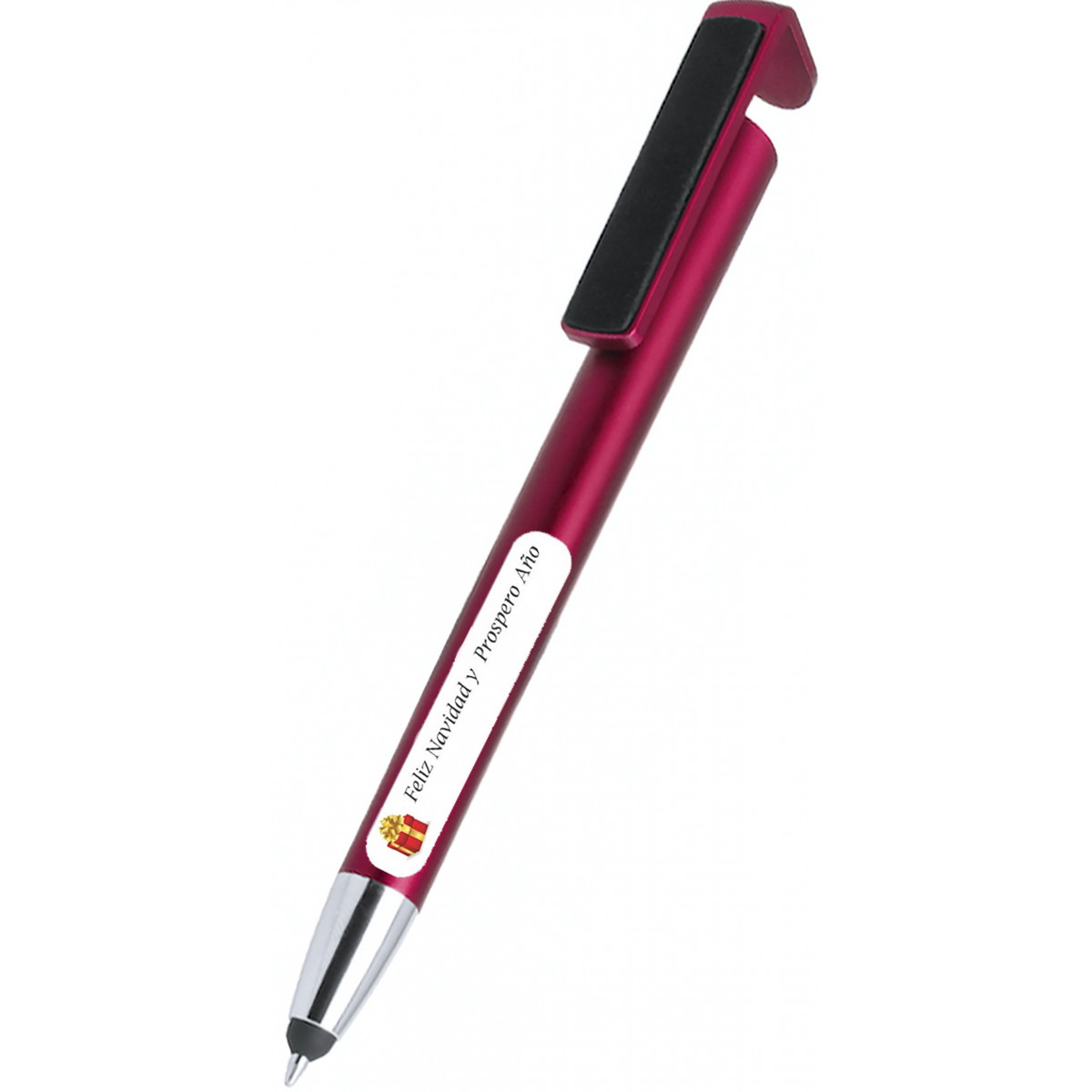 Penna con supporto e puntatore rosso natalizio personalizzabile