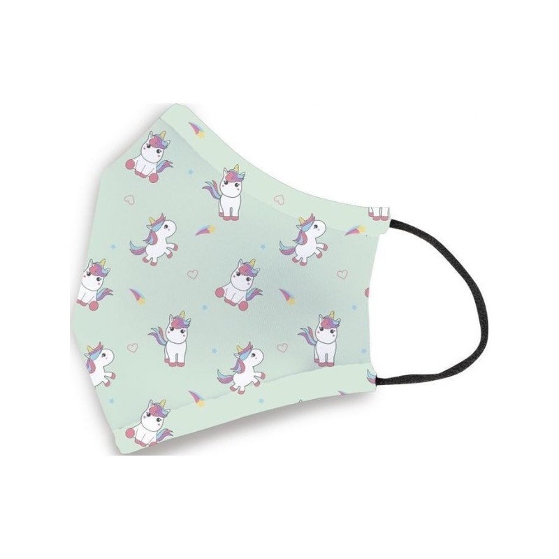 Maschera igienica unicorno riutilizzabile per bambini