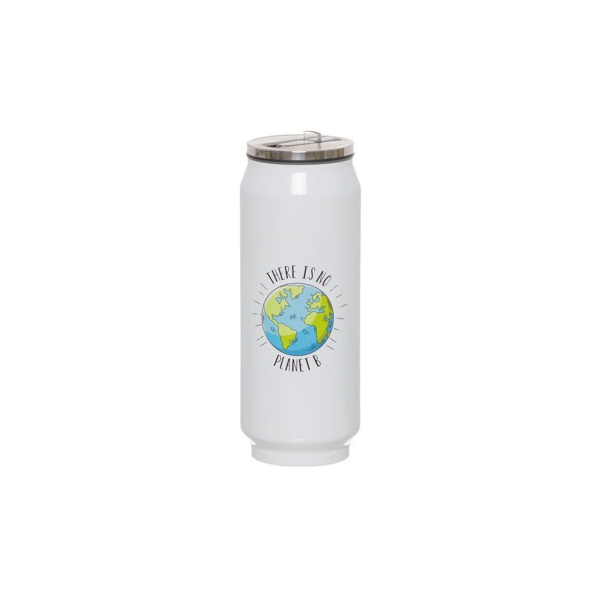 Termos in forma di lattina color bianco 390 ml