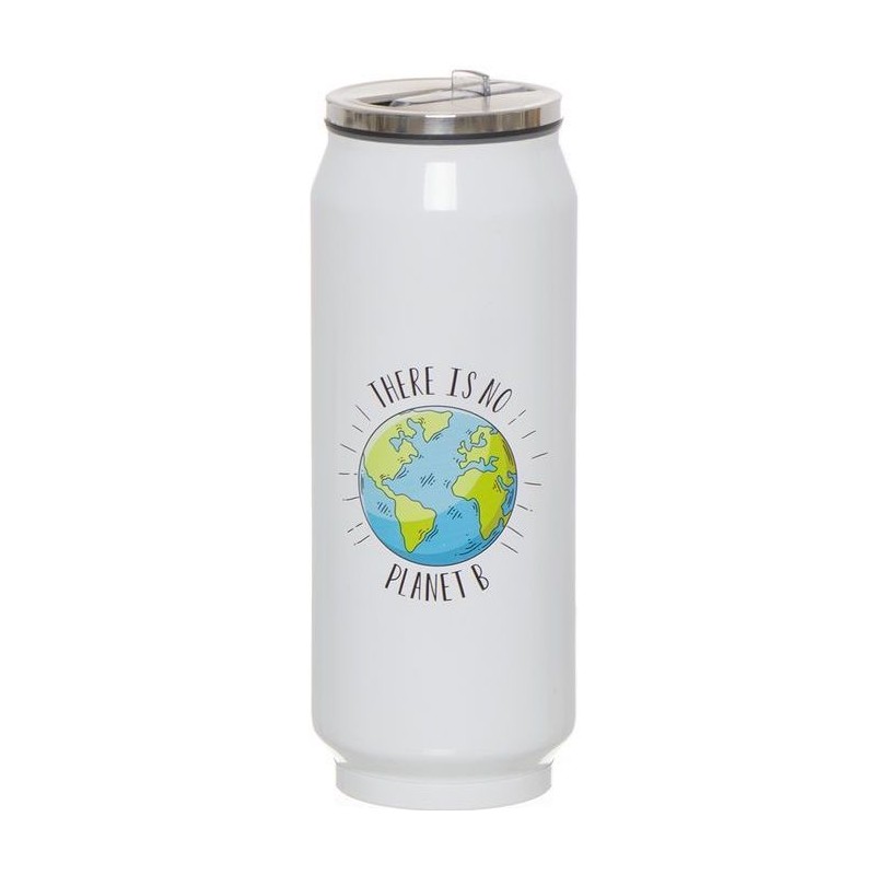 Termos in forma di lattina color bianco 390 ml