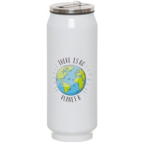 Termos in forma di lattina color bianco 390 ml