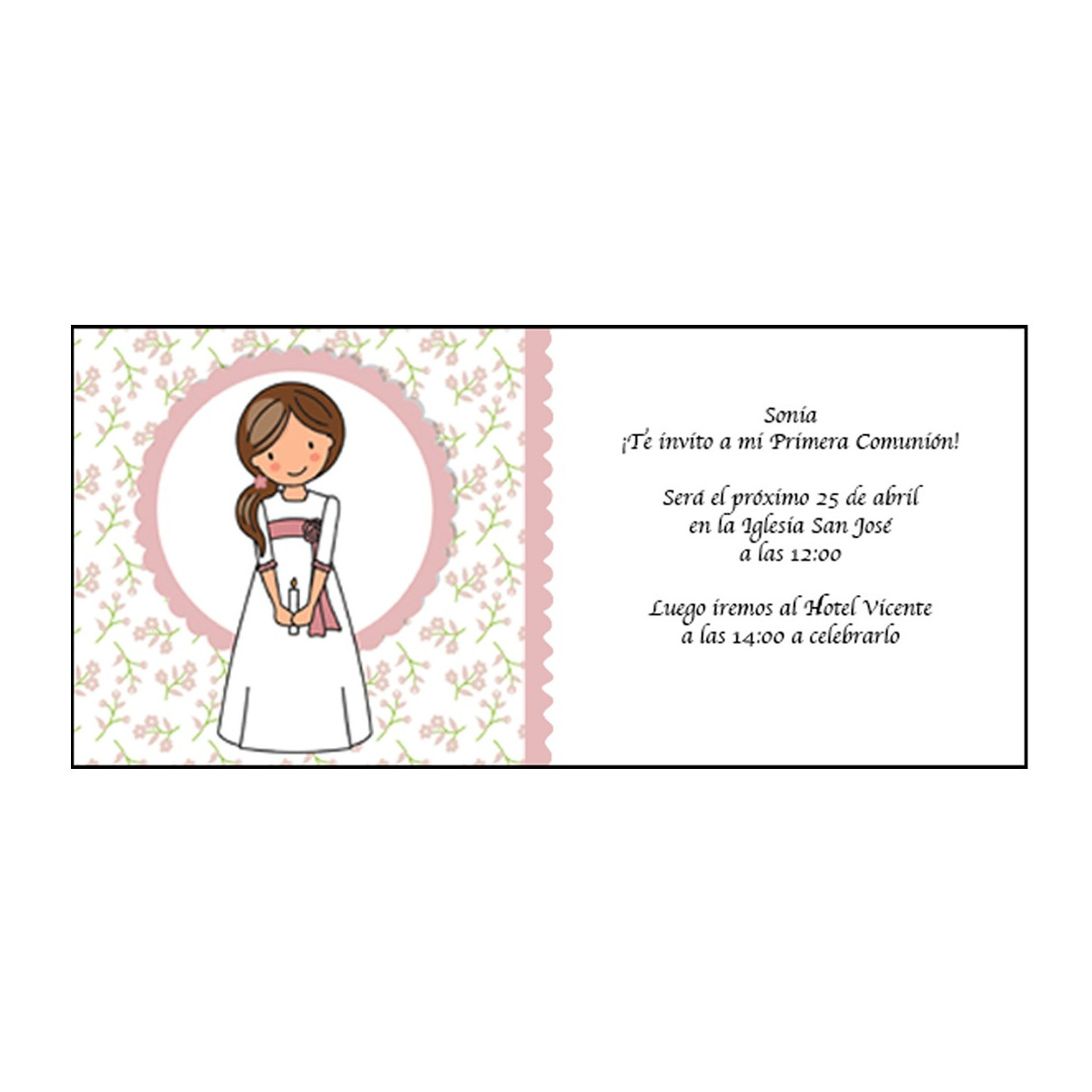 Invito bambina prima comunione