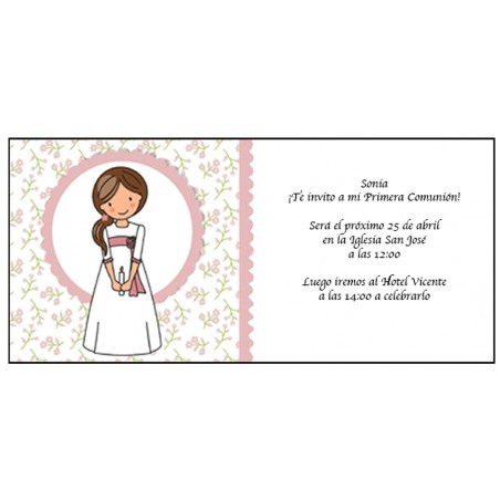 Prima Comunione Ragazza Invito