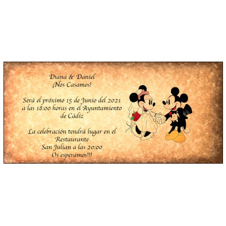 Inviti di nozze Disney retro