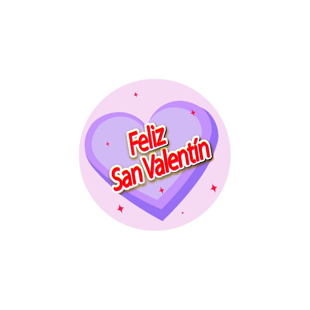 Adesivo rotondo per san valentino