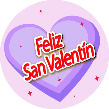 Adesivo rotondo per san valentino